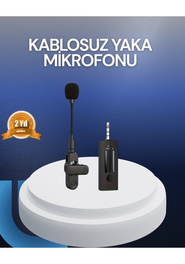 Buğz Profesyonel Ses Kayıt İçin Kablosuz Mini Yaka Mikrofonu