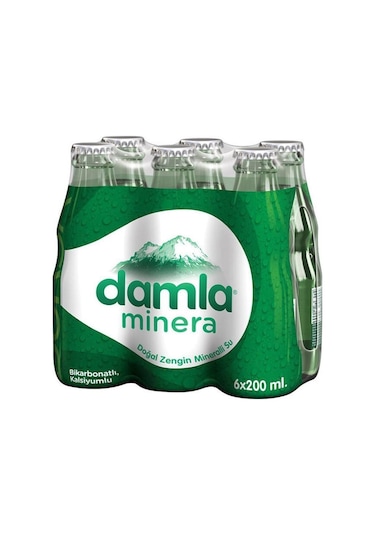 Damla Minera Sade Maden Suyu 6 x 200 ML