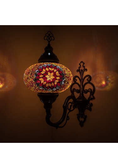Dekoratif Mozaik Duvar Apliği Otantik Çok Renkli