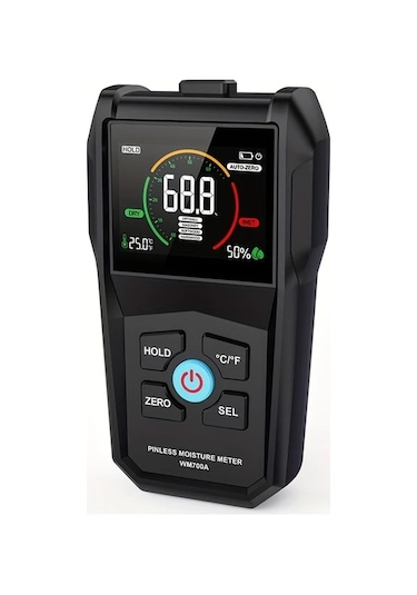 Honeybeeshop Wm700a Lcd Ekranlı Temassız Ahşap Nem Ölçer Indüktif Sıcaklık Nem Algılama Darbeye Dayanıklı Kaymaz Pille Çalışır