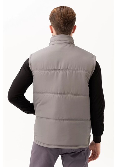 Kışlık Su Geçirmez Çok Cepli Yelek Isı Yalıtımlı Melesa İş Outdoor Suya Sıcak Tutucu Gri