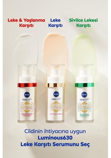 Nivea Luminous630 Spot Leke ve Yaşlanma Serumu 30 ML