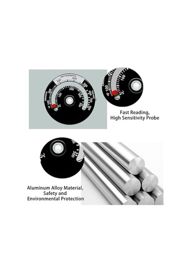 Pazly Yüksek Hassasiyetli Manyetik Şömine Termometresi - 100 F-900 F Ölçüm Aralığı