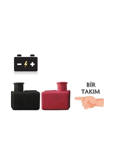 Bir Takım Akü Kutup Başı Koruma Lastiği + - Muhafaza Kapak