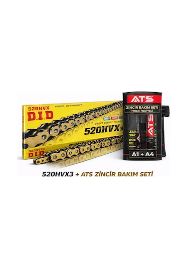 Dıd 520hvx3 120l Zincir + Ats Zincir Bakım Seti Paketi