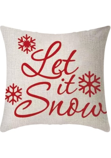 Cartoon Hand-painted Style Christmas Decorative Pillow No.89 Ekru