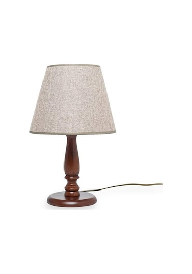 Dede Ahşap Abajur Ceviz Kahverengi