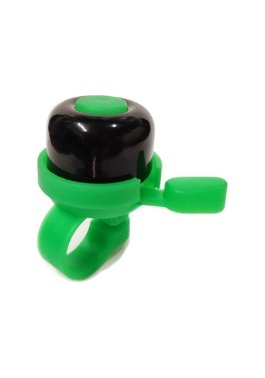 Sarissa Çocuk Bisikleti Zil 1. Kalite Plastik Gövde Metal Çan Yeşil Siyah Yeşil