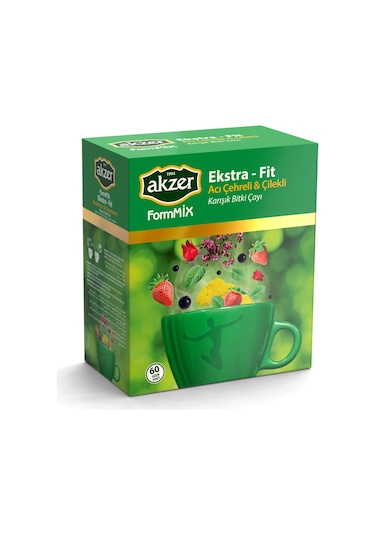 Akzer Formmix Ekstra Fit Acı Çehreli Çilekli Karışık Bitki Çayı