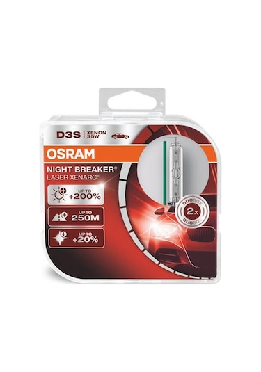 Osram D3S Night Breaker Laser Xenon Ampül %200 Parlak Işık 2 Ade