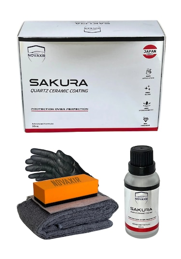 Sakura Kuvarz 9h Oto Seramik Kaplama Boya Koruma Yüksek Hidrofobi