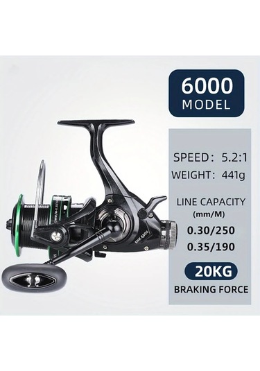 Xuweiwei Snk6000 X Sharks Yüksek Performanslı Caz Makarası Ambidextrous 52 1 Dişli Oranı Güçlü Çift Fren Sistemi Alüminyum Naylon Yapı Tatlısu Tuzlu Su Balıkçılık İdeal