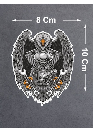 Kartal Beşiktaş V Motor Harlet Davidson Sticker - Araba Oto Motosiklet Karavan Sticker - 00249 10X8 Cm