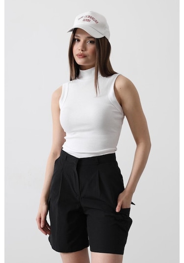 Moderie Butik Cargo Cepli Şort - Siyah Siyah