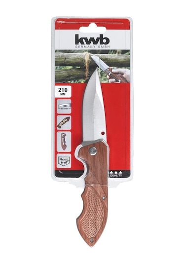 Kwb Avcı Kamp Bıçağı Kemer Klipsli 160mm 49021990 Kahverengi