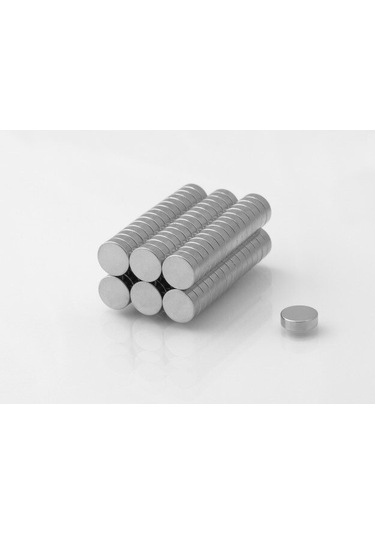 Neodyum Mıknatıs D10X2 Mm 50 Adet Ince Silindirik Güçlü Magnet