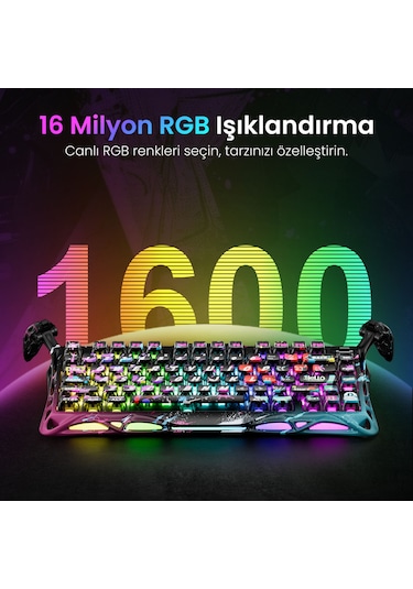 Gravastar Mercury V75 Pro Hall Effect, Rapid Trigger 8.000 Hz Kablolu Manyetik Klavye + Xpro 32.000 Optik