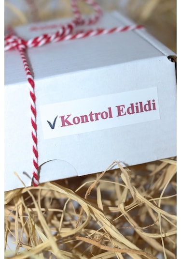 Kontrol Edildi Yapışkanlı Sticker Etiket 100 Adet