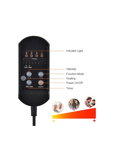 Ambition Araba Isıtma Masaj Minderi Ev Araba Çift Kullanımlı