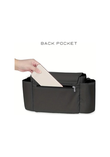 Jialan Arabası Organizatör Çanta Mumya Büyük Kapasiteli Seyahat Siyah