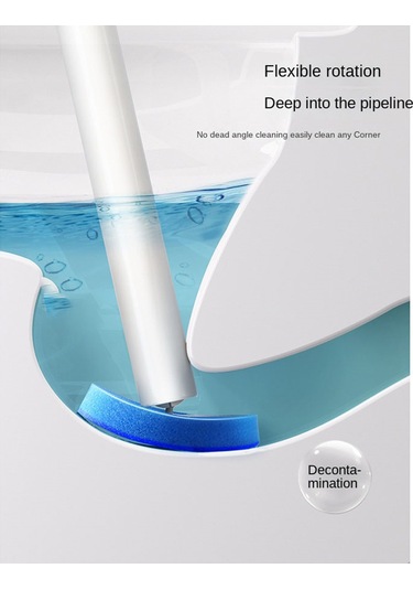 48 Adet Tek Kullanımlık Tuvalet Fırçası Yedekleri Ölü Açı Yok Köpük Mavi Mavi