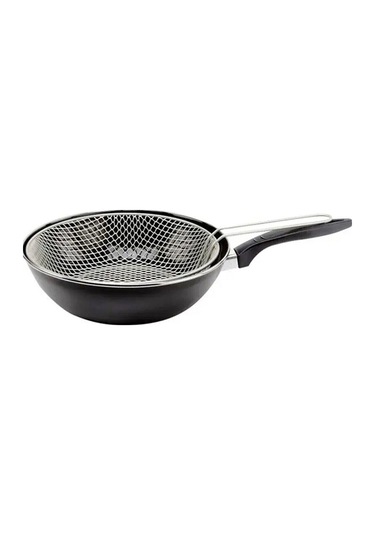 Alev Alv010 Telli Lüks Fritöz Wok Tava Siyah