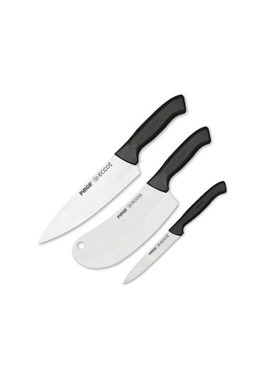 Pirge  Ecco Salata Ustası Baba Bıçak Seti Siyah