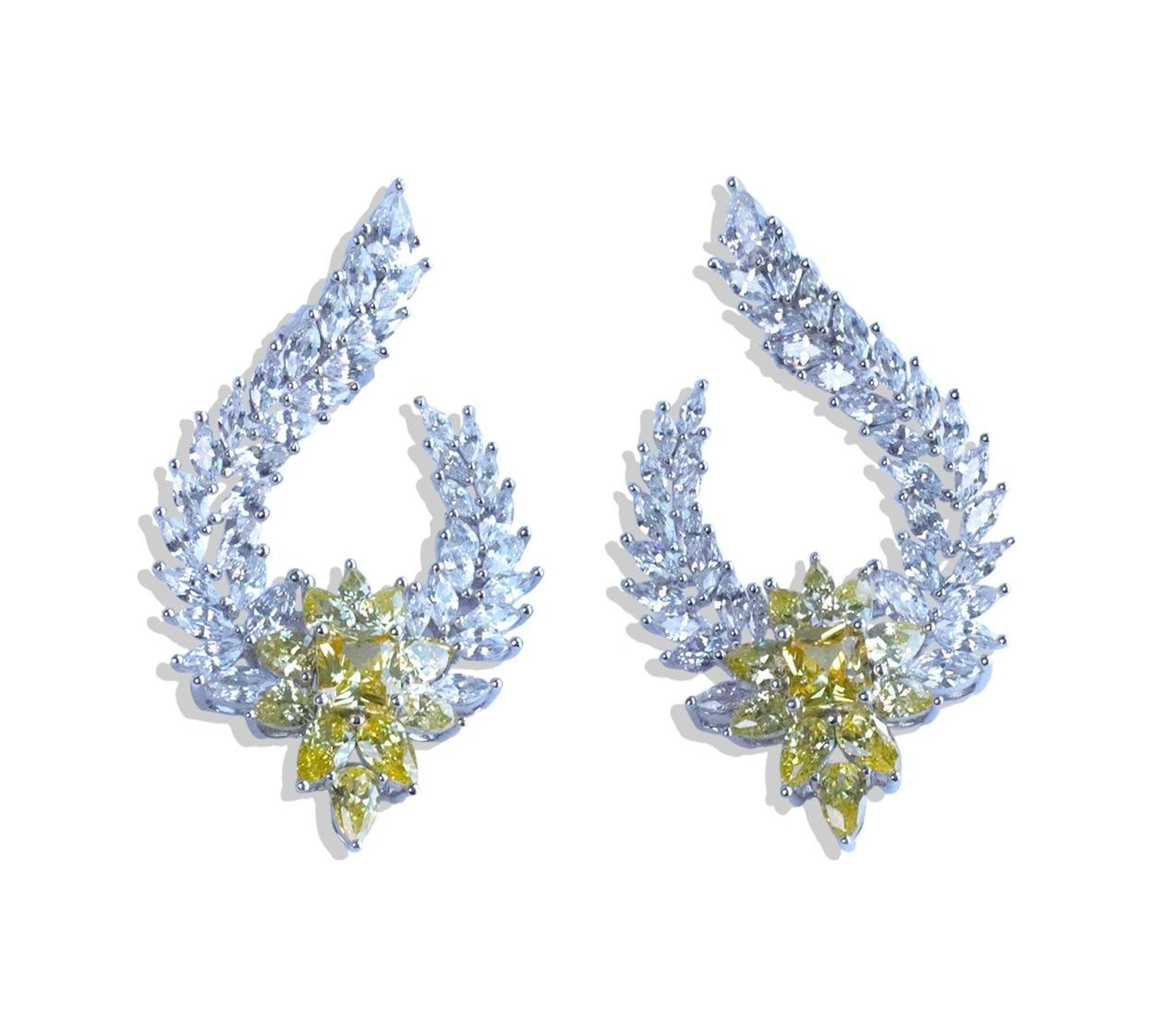 Damla Festival Sitrin Taşlı Gümüş Küpe Gümüş