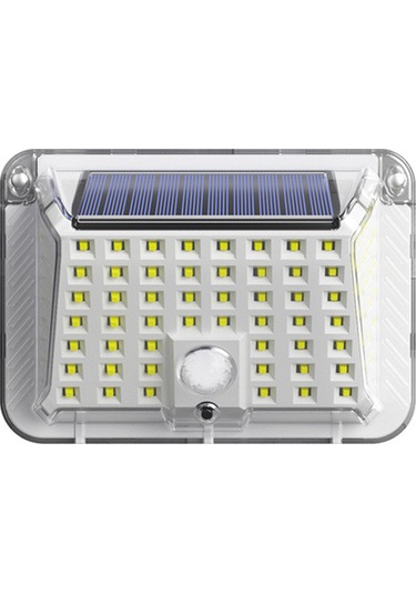 Vkemall Güneş Enerjili 90 Led Duvar Lambası, Ip65 Su Geçirmez, İnsan Algılama, Bahçe/villa Aydınlatması, Beyaz, 5w