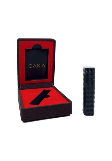 Caka Petra Serisi Benzinli Pirinç Çakmak - Petra Titan Black Siyah