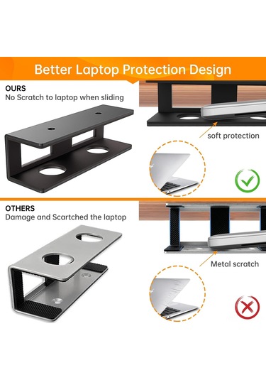 Springsun Dizayno-kontrol Laptop Antipatik Ayarlanabilir Destek Seti, 30 Lbs Yük Taşıma, Ofis Cihazı Saklama, Kolay Kurulum 3 Parça