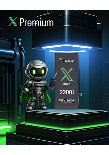 Xpremium Apple Uyumlu iPhone  8 Batarya Pil Süper Yüksek Kapasiteli Güçlendirilmiş 2200 Mah