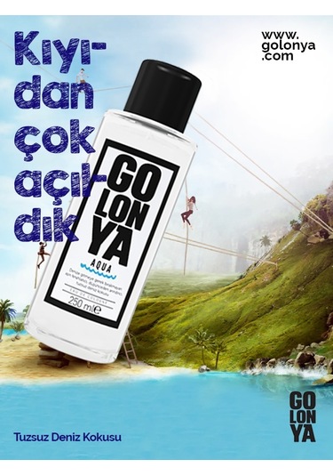 Golonya Tuzsuz Deniz Kokulu Cam Şişe Kolonya 250 ML