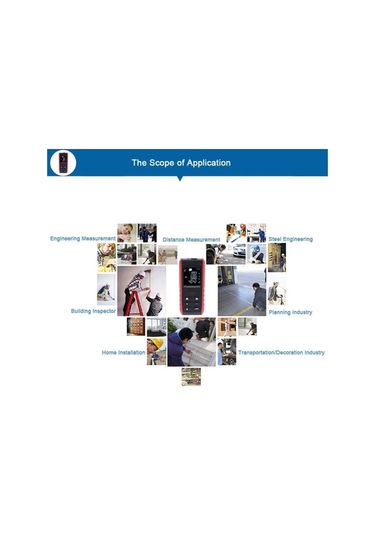 Besthome1 40 Metre Taşınabilir Lazerli Mesafe Ölçer, Alan/hacim Hesaplama, Açı Göstergesi, Yüksek Hassasiyetli Kullanıcılar İçi