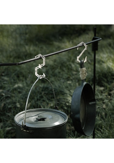 Homyl S Kanca Şekilli Asılı Mutfak Tencere Tava Askısı 110x50mm Gümüş