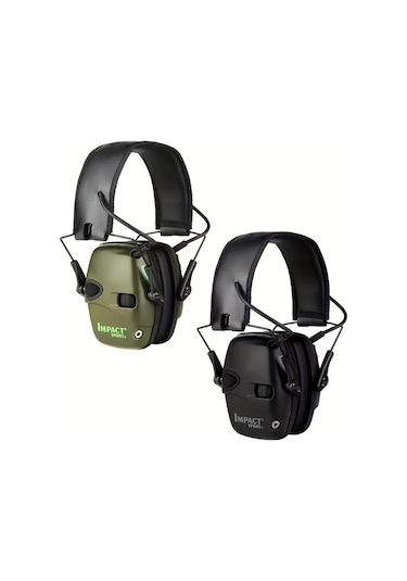 Xuweiwei Elektronik Kulaklık Yeşil Katlanabilir Aktif Gürültü Azaltma İşitme Koruma Spor Ve Kış İçin