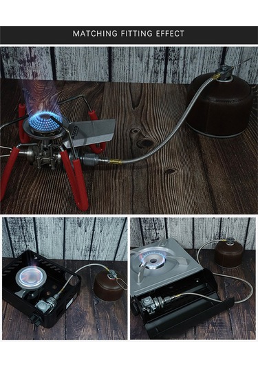 Geeksen Kamp Fırını Ve Gaz Tankı Arası Uzaklık Artırıcı, Valfli Yüksek Basınçlı Boru, Çelik Tellı Gövde, Z21-70 Modeli, Kamp Ve Piknik İçin Uygun Gümüş