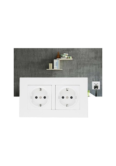 Pazly Usb'li Suntek Priz Paneli Duvar Çıkışlı Çift Ab Kl