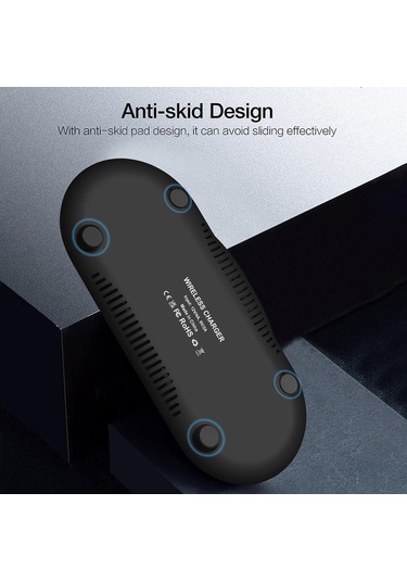 Jeemson 20w 2-in-1 Kablosuz Şarj Aleti, Samsung Saat 5 Pro İle Akıllı Telefonu Eş Zamanlı Hızlı Şarj Edin, Abs Malzeme, Taşınabilir, Ultra İnce