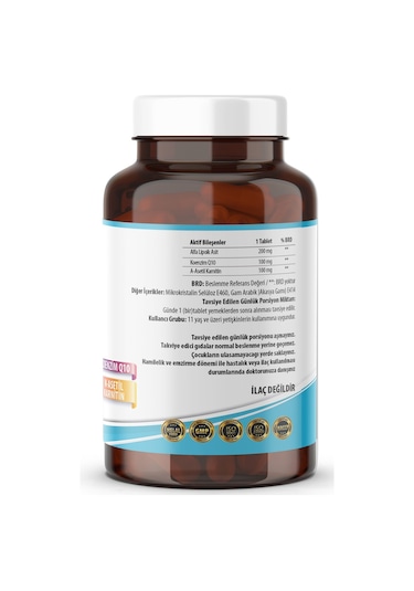 Ncs Koenzim Q-10 Alfa Lipoik Asit L-Karnitin Coenzyme Q10 90 Tablet