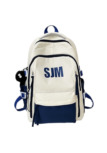 Retro Öğrenci Bilgisayarı Sırt Çantası-mavi Mavi