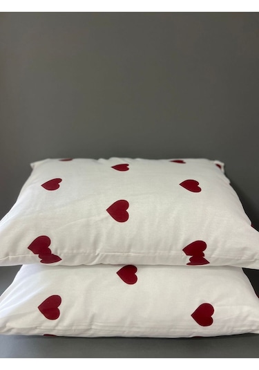 Pamuklu 2 Adet Fermuarlı 50x70 Yastık Kılıfı Beyaz