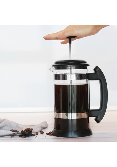 Padalink 1000ml Çelik Filtreli Fransız Presli Kahve Makinesi - Ev Ve Ofis İçin Çay/kahve Hazırlama, Borosilikat Cam Vücut, Kolay Temizlenir Diğer