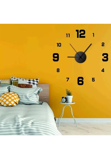 Gatherco Modern Çerçevesiz Kendin Yap Duvar Saati Büyük 3d Rakamlar Duvar Saati Ev Ofis Dekorasyonları Duvar Dekorasyon Sanatı Gümüş