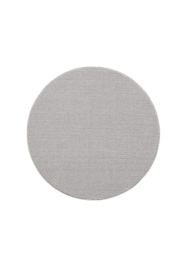 Yumuşak Bukleli Sisal Jüt Salon Oturma Odası Gümüş Renkli Yuvarlak Halı