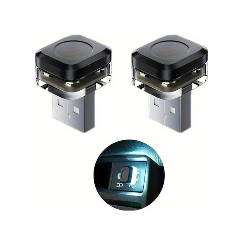 Trendooze Turcoshop11 2 Adet Kırmızı Mini Usb Led Araç İçi Lamba