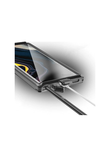 Samsung Galaxy S22 Ultra Kılıf Toz Kir Su Geçirmez Kapak Siyah