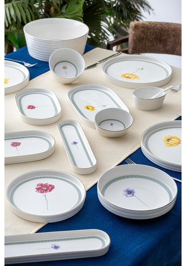 Dante 6 Kişilik 45 Parça Kahvaltı & Yemektakımı Çok Renkli