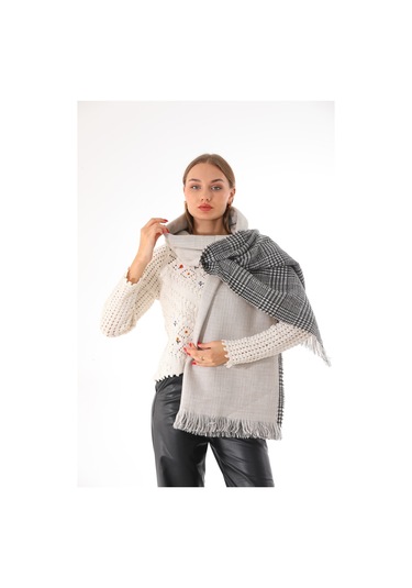 Çift Taraflı Yumuşak Dokulu Taş Şal Atkı Taş