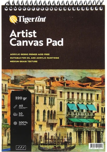 Tigertint Artist Canvas Pad Tuval Defter A5 10 Yaprak
